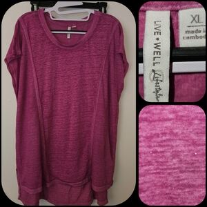 SIZE XL	LIVE WELL LIFESTYLE	shirt lightweight pink